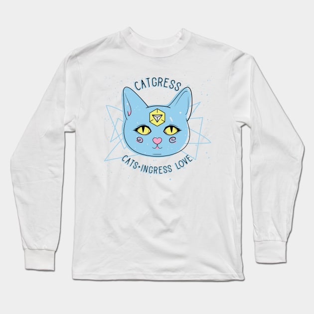 CATGRESS: CATS + INGRESS LOVE Long Sleeve T-Shirt by geep44